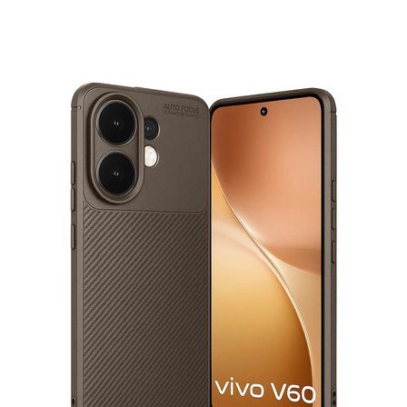 hediyelik vivo v60 5g auto focus karbon kapak - kahverengi