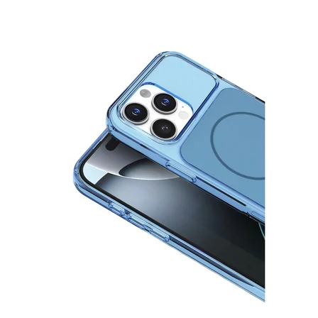 Hediyelik Joko Apple İphone 16 Pro Max Bruma Magsafe Kapak - Mavi