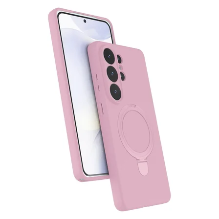 Hediyelik Samsung Galaxy S26 Ultra Regal Magsafe Standlı Kapak - Açık Pembe