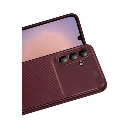 hediyelik samsung galaxy a36 kılıf auto focus karbon kapak - bordo