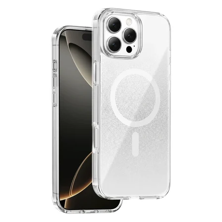Hediyelik Onegif Apple İphone 16 Pro Max Sora Simli Magsafe Kapak - Beyaz