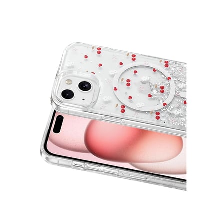 Hediyelik Onegif Apple İphone 14 Misk Simli Magsafe Kapak - Desen 5