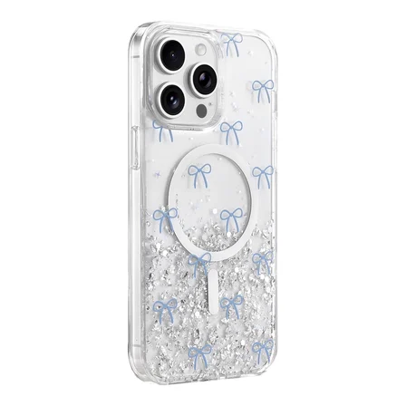 Hediyelik Onegif Apple İphone 14 Pro Max Misk Simli Magsafe Kapak - Desen 3