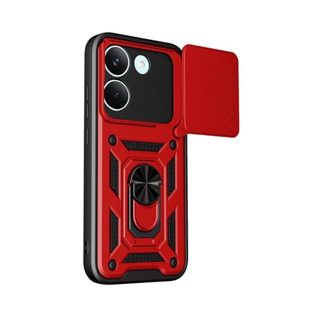 Hediyelik Xiaomi Poco X8 Pro Pars Lens Yüzüklü Silikon - Kırmızı