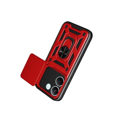 Hediyelik Xiaomi Poco X8 Pro Pars Lens Yüzüklü Silikon - Kırmızı