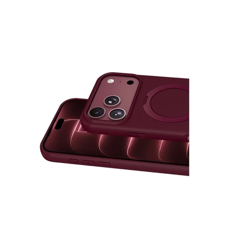 Hediyelik Newface Apple Uyumlu İphone 18 Pro Max Regal Magsafe Standlı Kapak - Bordo