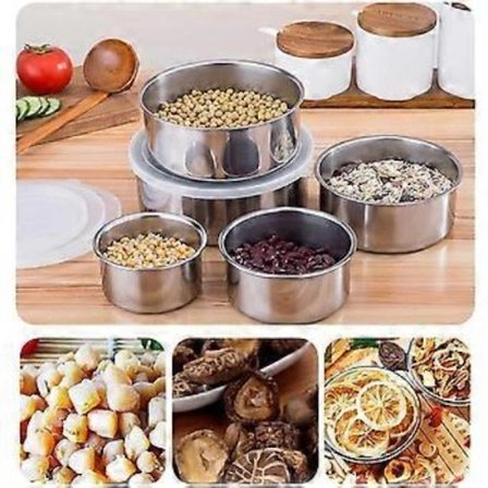 Hediyelik Paslanmaz Çelik Yemek Saklama Kabı Seti