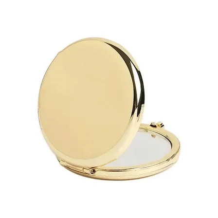 Hediyelik Promosyon Yuvarlak Cep Aynası Gold Renk