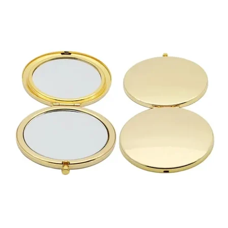 Hediyelik Promosyon Yuvarlak Cep Aynası Gold Renk