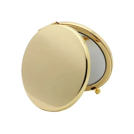 Hediyelik Promosyon Yuvarlak Cep Aynası Gold Renk