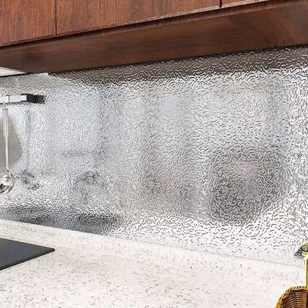 Hediyelik Yapışkanlı Mutfak Folyo Gümüş 40 cm x 10 m