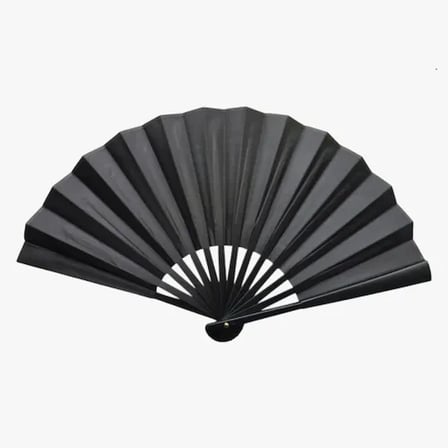 Hediyelik Plastik Kumaş Yelpaze 12'li Siyah