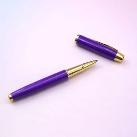 Hediyelik Toptan Mor Metal Roller Kalem