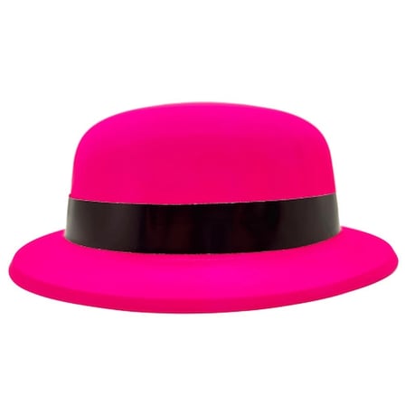 Hediyelik Neon Partisi Pembe Renk Melon Plastik Parti Şapkası