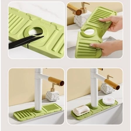 Hediyelik Mutfak Banyo Lavabo Kenarı Silikon Mat Gri
