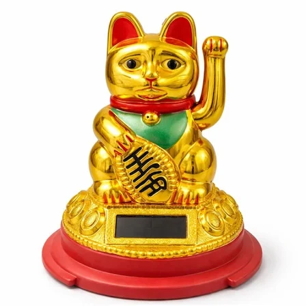Hediyelik Güneş Enerjili Pati Salayan Şans Kedisi ( Maneki Neko )