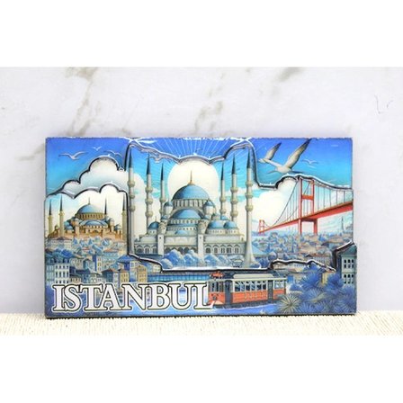 Hediyelik Ahşap İstanbul Temalı Magnet