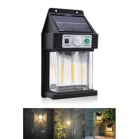 Hediyelik Dikey 3 Ledli Güneş Enerjili Led