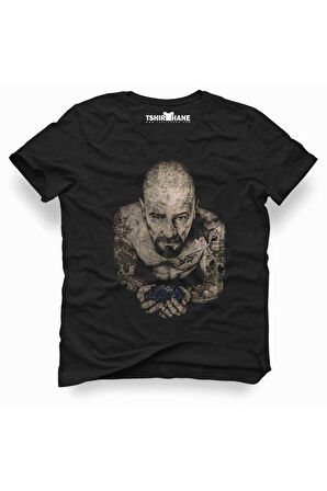 Breaking Bad Walter White Erkek Baskılı Siyah Tshirt