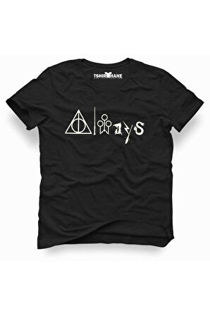 H P Always Erkek Baskılı Siyah Tshirt