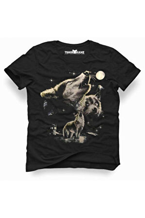 Kurt Erkek Baskılı Siyah Tshirt