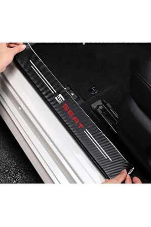 Seat Leon Fr Arona Ibiza Ateca Toledo Karbon Kapı Eşik Bantı Her Kapı Için 1 Adet Toplam 4 Adet