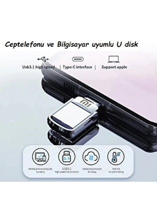 TYPC E HEM TELEFONA HEM BİLGİSAYARA 1 TB MİNİ USB