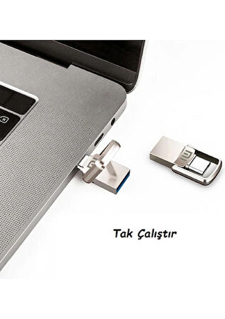 TYPC E HEM TELEFONA HEM BİLGİSAYARA 1 TB MİNİ USB