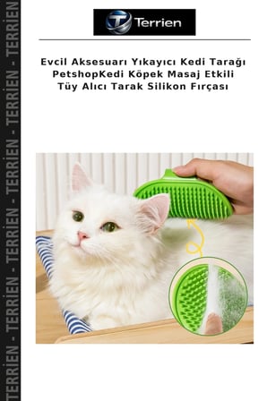 Evcil Aksesuarı Yıkayıcı Kedi Tarağı PetshopKedi Köpek Masaj Etkili Tüy Alıcı Tarak Silikon Fırçası