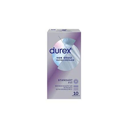 Durex Yok Ötesi Ultra Kaygan Standart Fit 10'Lu