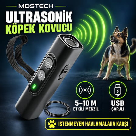 Ultrasonik Köpek Kovucu Usb Şarjlı Güvenli Ve Etkili Çözümle İ̇Stenmeyen Havlamalara Son