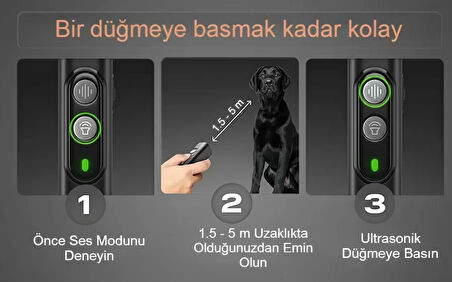 Ultrasonik Köpek Kovucu USB Şarjlı Güvenli ve Etkili Çözümle İstenmeyen Havlamalara Son