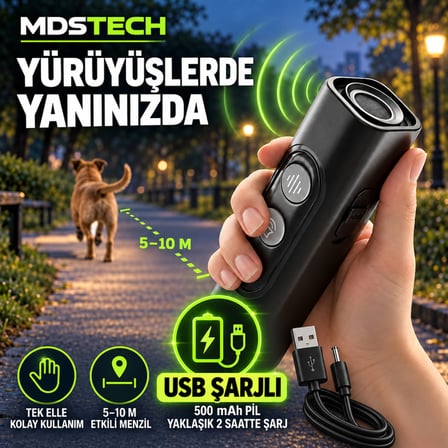 Ultrasonik Köpek Kovucu Usb Şarjlı Güvenli Ve Etkili Çözümle İ̇Stenmeyen Havlamalara Son