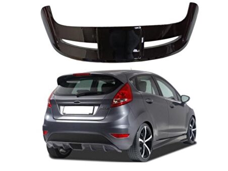 FIESTA 2008-2014 IÇIN UYUMLU IŞIKLI SPOILER - PIANO BLACK