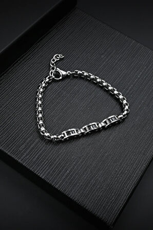 Gümüş Çelik Erkek Bileklik FRJ10009A-A