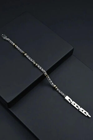 Gümüş ve Siyah Çelik Takı FRJ10041-D