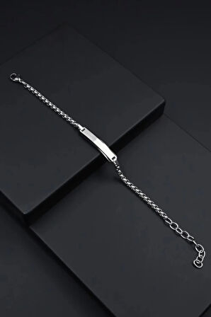 Gümüş ve Siyah Çelik Takı FRJ10043-J