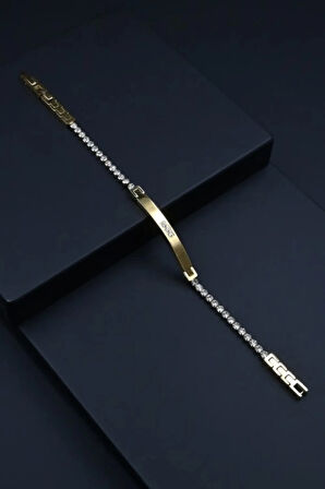 Gümüş ve Sarı Çelik Takı FRJ10078-B