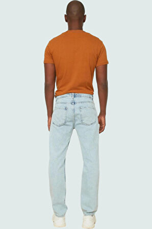 Erkek Denim Pantolon Pamuk Regular Fit Boru Paça Casual Günlük Kullanım Yaz Aylarının Vazgeçilmezi