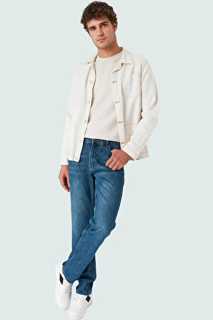 Erkek Denim Pantolon Pamuk Straight Fit Günlük Ve İş İçin Hafta Sonu Yaz Aylarının Vazgeçilmezi