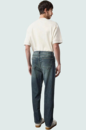 Erkek Geniş Paça Denim Kot Pantolon Casual Baggy Kalıp Günlük Kullanım Yaz Aylarının Vazgeçilmezi