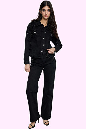 Kadın Casual Pamuk Wide Leg Jean Uzun Boy Yüksek Bel Günlük Kullanım Yaz Aylarının Vazgeçilmezi