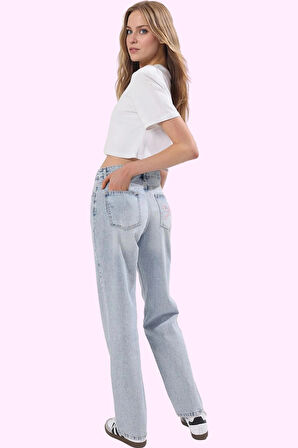 Kadın Denim Geniş Paça Jean Pantolon Pamuk Yaz Aylarının Vazgeçilmezi Stilin Buluştuğu Yer