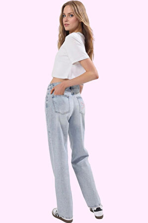 Kadın Denim Geniş Paça Jean Pantolon Pamuk Yaz Aylarının Vazgeçilmezi Stilin Buluştuğu Yer