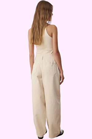 Kadın Pamuk Denim Pantolon Renk Yüksek Bel Boru Paça Günlük Kombinler Yaz Aylarının Vazgeçilmezi