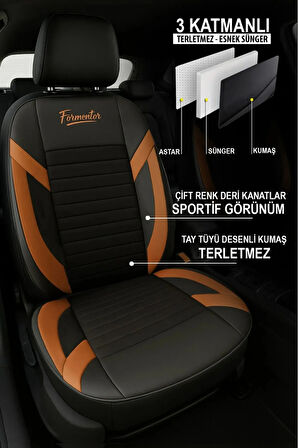 Chevrolet Tracker Convertibe 1.6 I 16v 4wd (97 Hp) 2004 UYUMLU FORMENTOR SERİSİ TAM SET TAY TÜYÜ OTO KILIF TABA