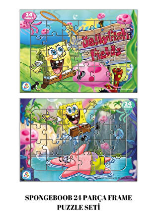 SPONGEBOOB 24 PARÇA FRAME PUZZLE SETİ