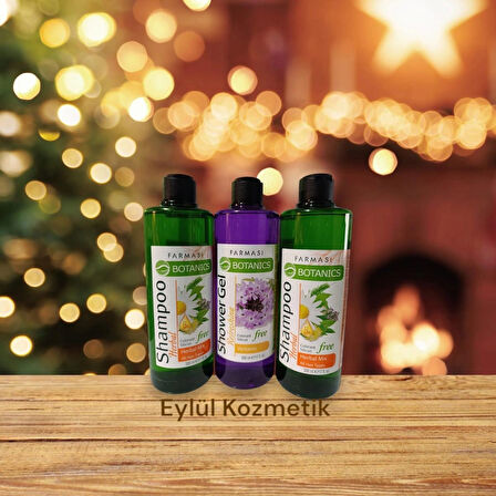 Farmasi Botanics Herbal Mix Şampuan 2 Adet +Mine Çiçeği Duş Jeli 1 Adet ( 3lü Set)