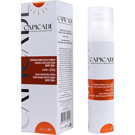 Capicade Güneş Koruyucu Krem Lekeli Cilt Için SPF50+ 100ml (Yeni Ambalaj)