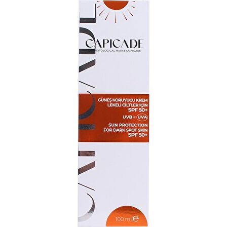 Capicade Güneş Koruyucu Krem Lekeli Cilt Için SPF50+ 100ml (Yeni Ambalaj)